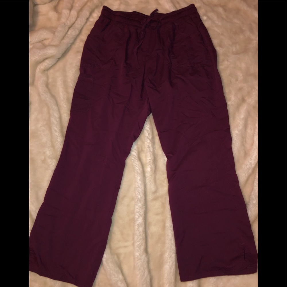 Maroon scrub pants